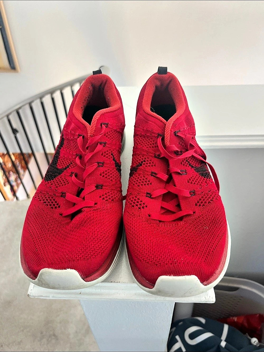 Nike Flyknit Lunar 1 Men's Red & Black Athletic Shoes